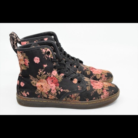 Floral Canvas Dr. Martens - Picture 1 of 6